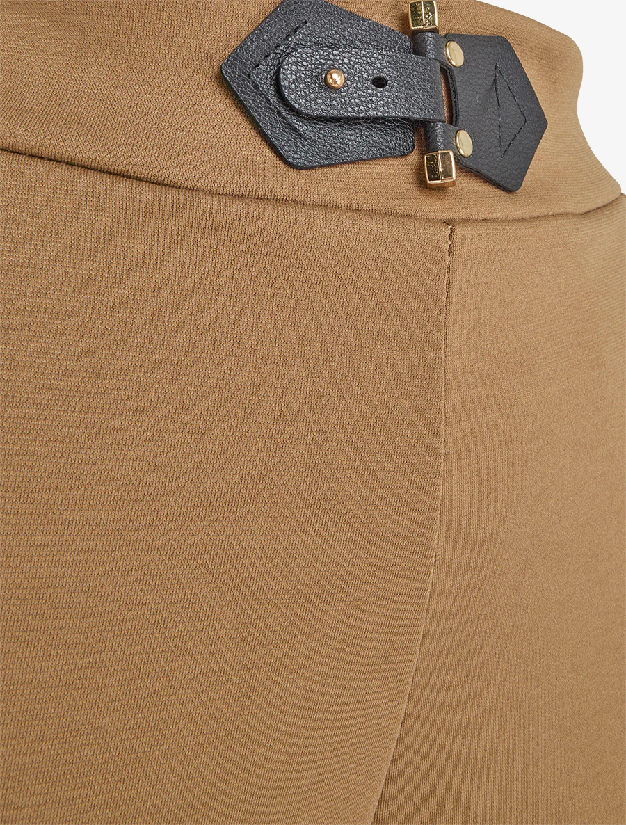 Pantalon à empiècement stylisé - Camel - Image 3