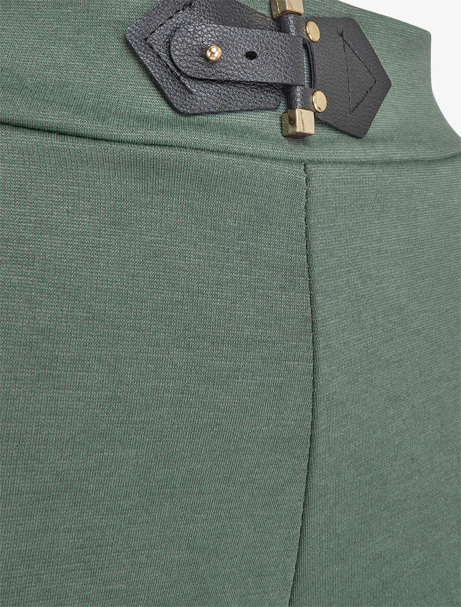 Pantalon à empiècement stylisé - Kaki - Image 3