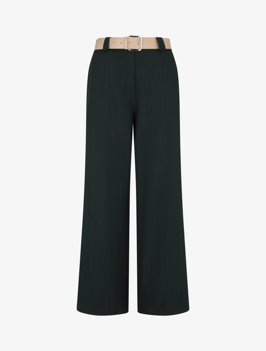 Pantalon à fines rayures irisées - Noir