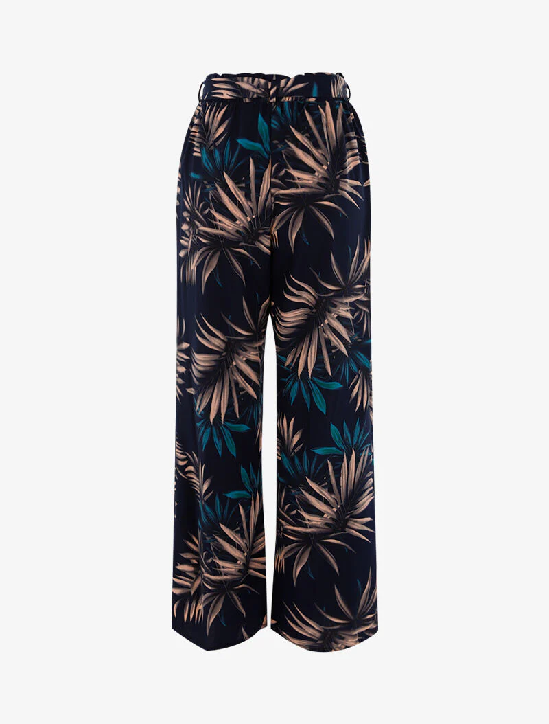 Pantalon à imprimé feuillages - marine/noir - Image 2