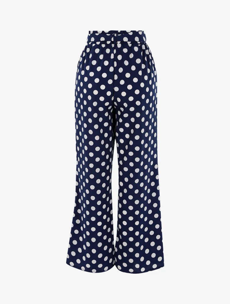 Pantalon à imprimé pois - bleu/blanc - Image 2