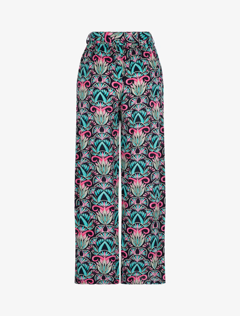 Pantalon à imprimés graphiques - bleu nuit - Image 3