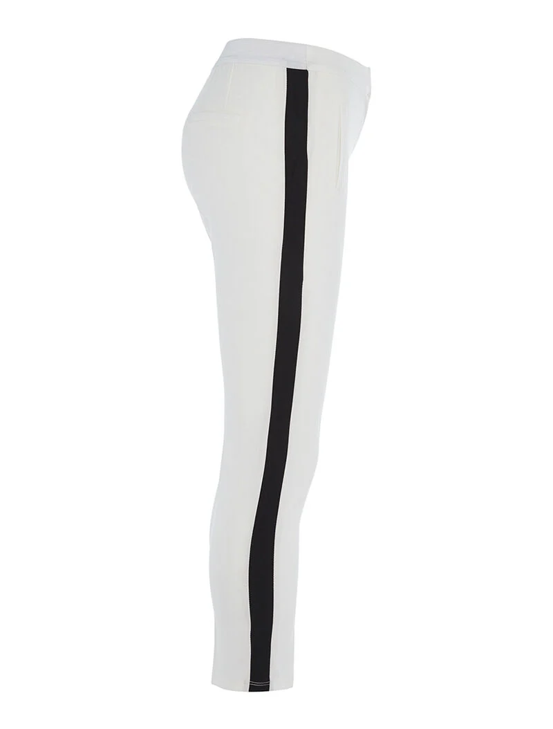 Pantalon à lignes sport - ecru - Image 3