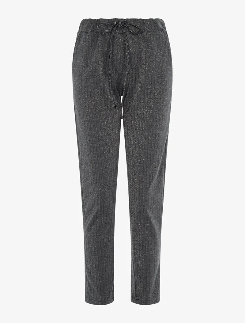 Pantalon à rayures irisées - argent