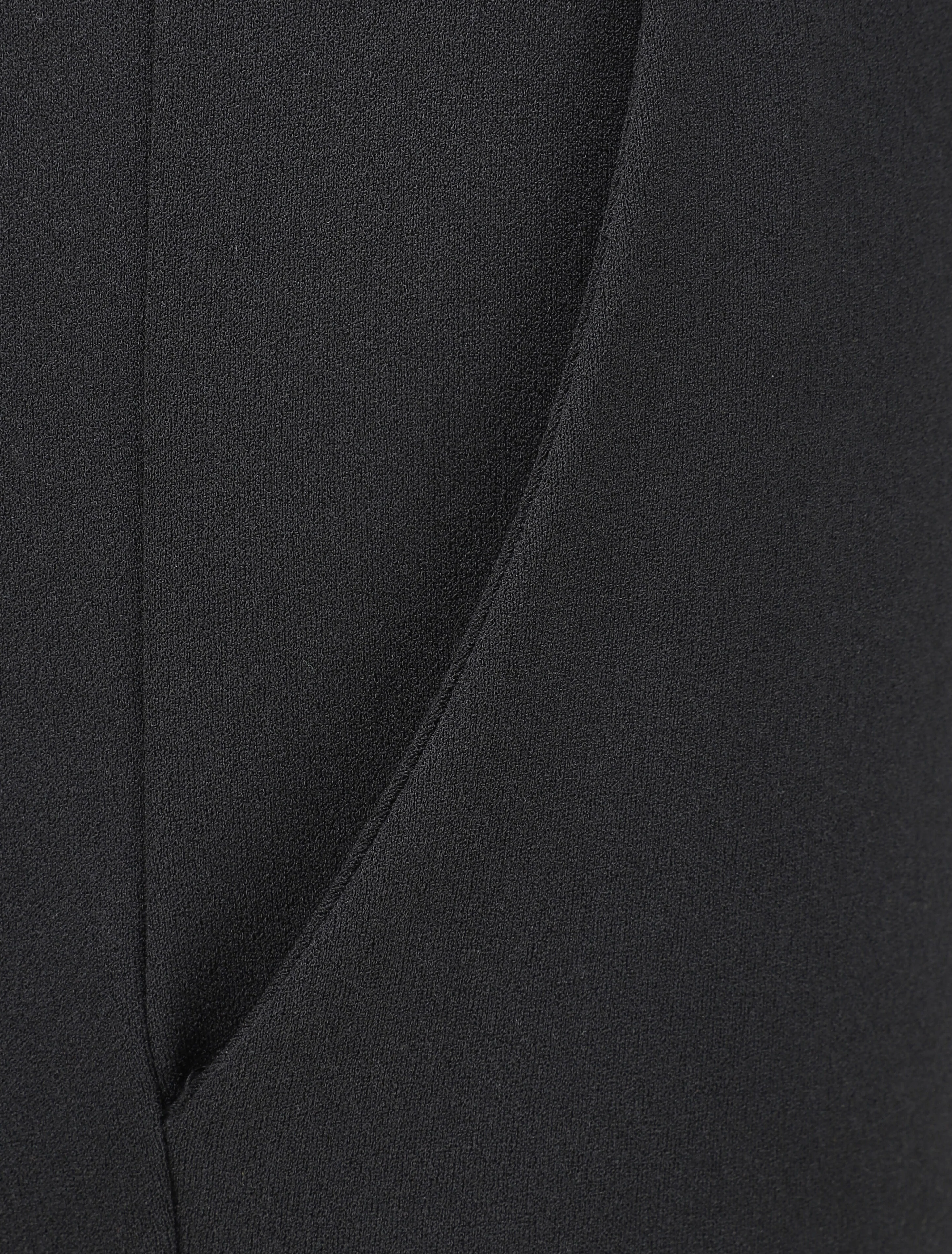 Pantalon à taille élastiquée et liens à nouer - Noir - Image 3