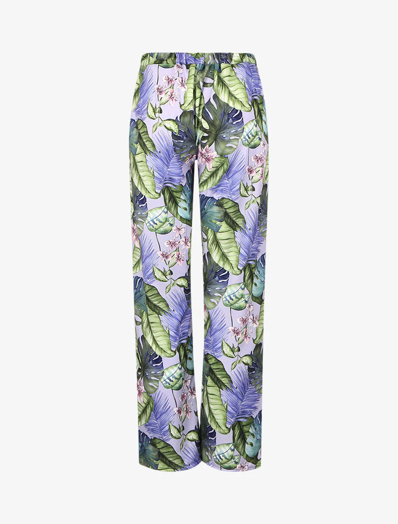 Pantalon ajouré à imprimés - Lilas - Image 2