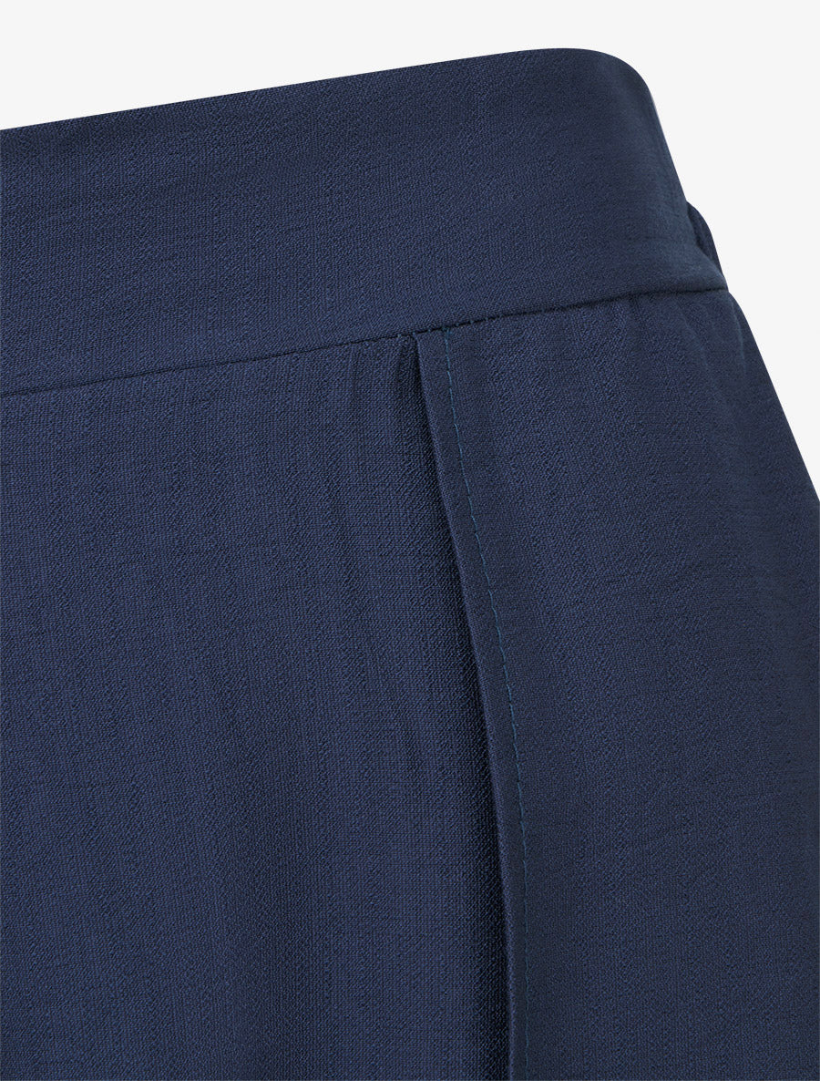 Pantalon ample à bords asymétriques - Marine - Image 3