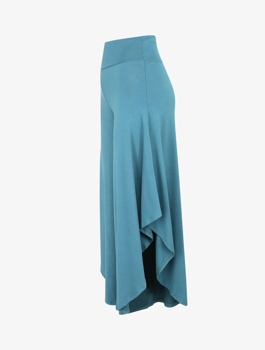 Pantalon ample à bords asymétriques - Bleu canard - Image 3