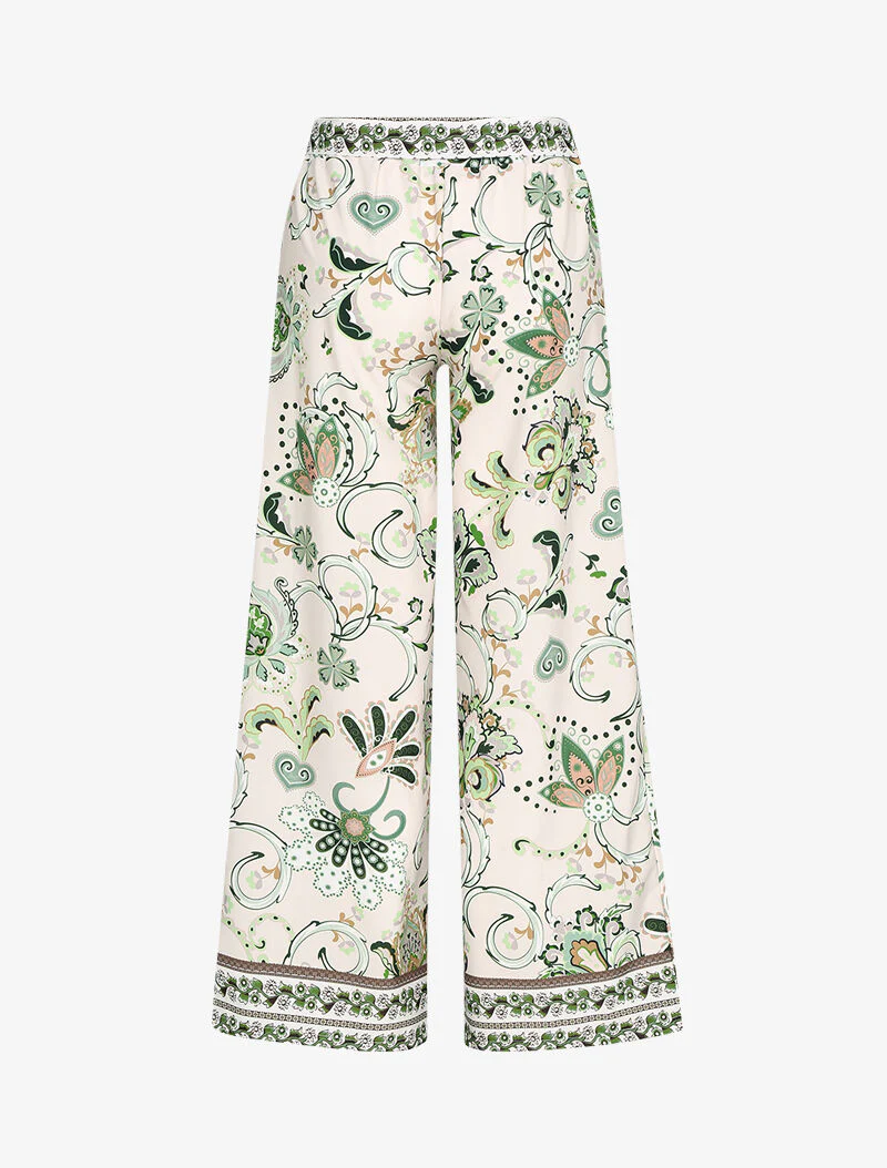 Pantalon ample à imprimés baroques stylisés - beige - Image 2