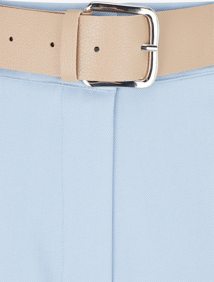 Pantalon ample à motif rayé - Bleu ciel - Image 3