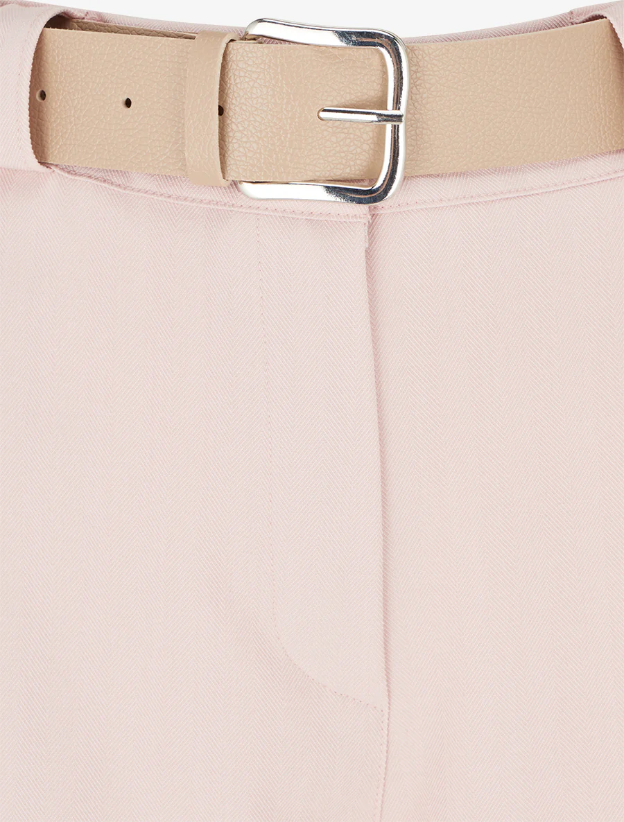 Pantalon ample à motif rayé - Rose - Image 3