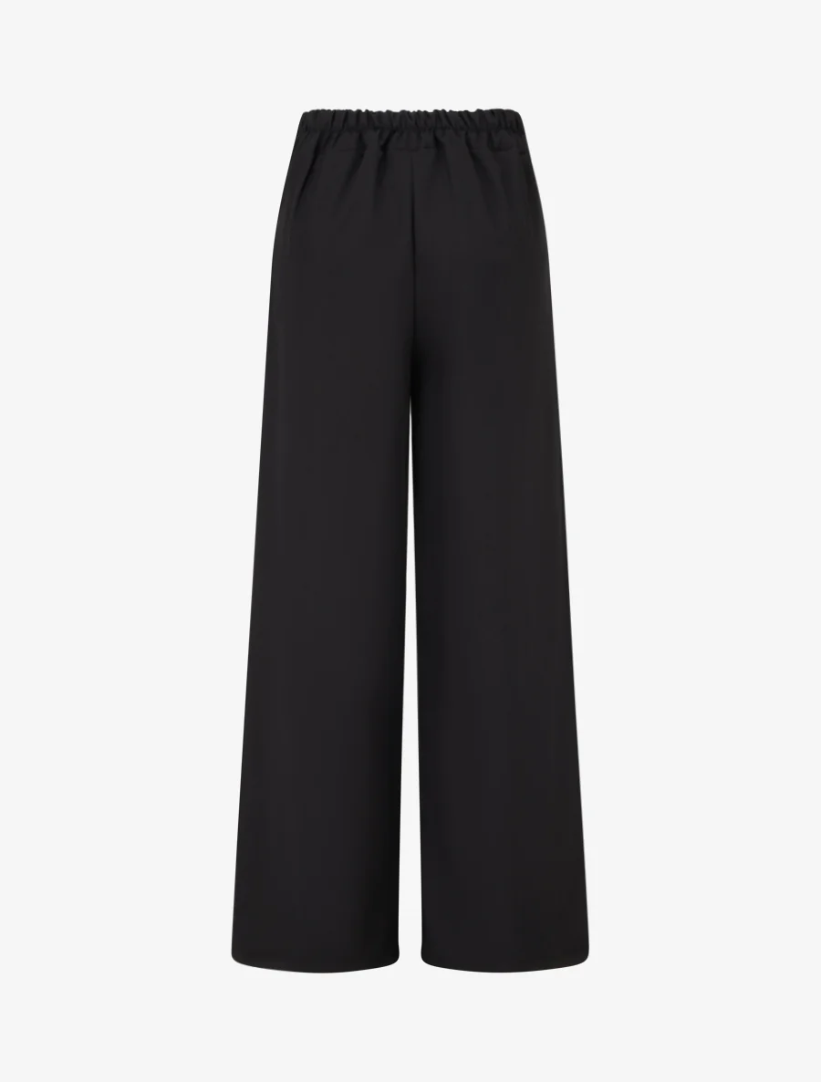 Pantalon ample à sangle et boutons - Noir - Image 2