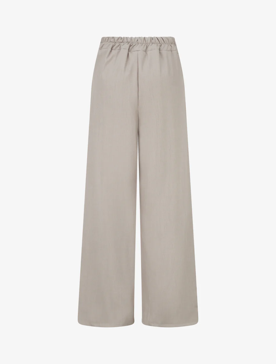Pantalon ample à sangle et boutons - Taupe - Image 2