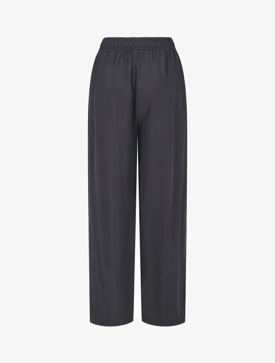 Pantalon ample à taille élastiquée - Marine - Image 2