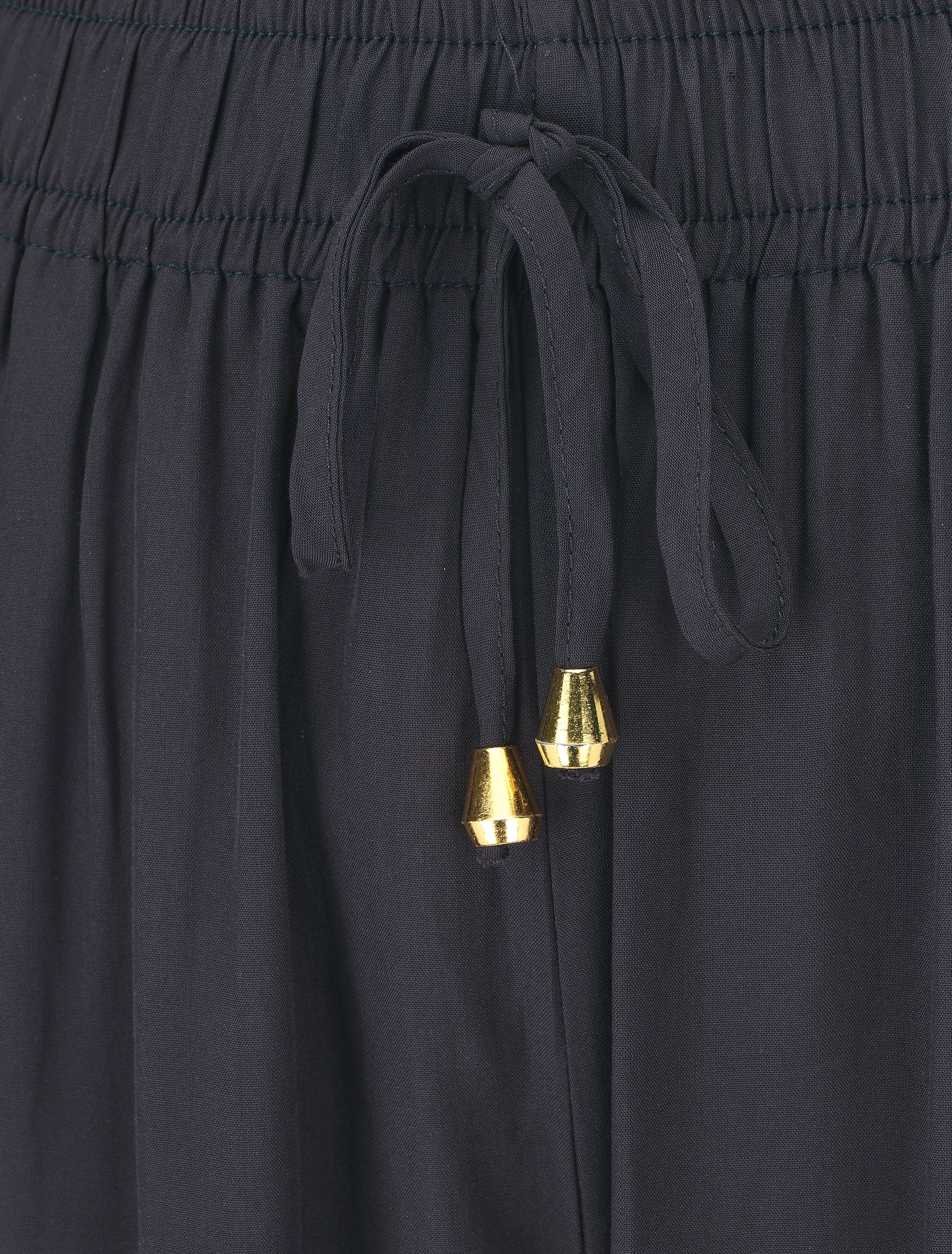 Pantalon ample à taille élastiquée - Marine - Image 3