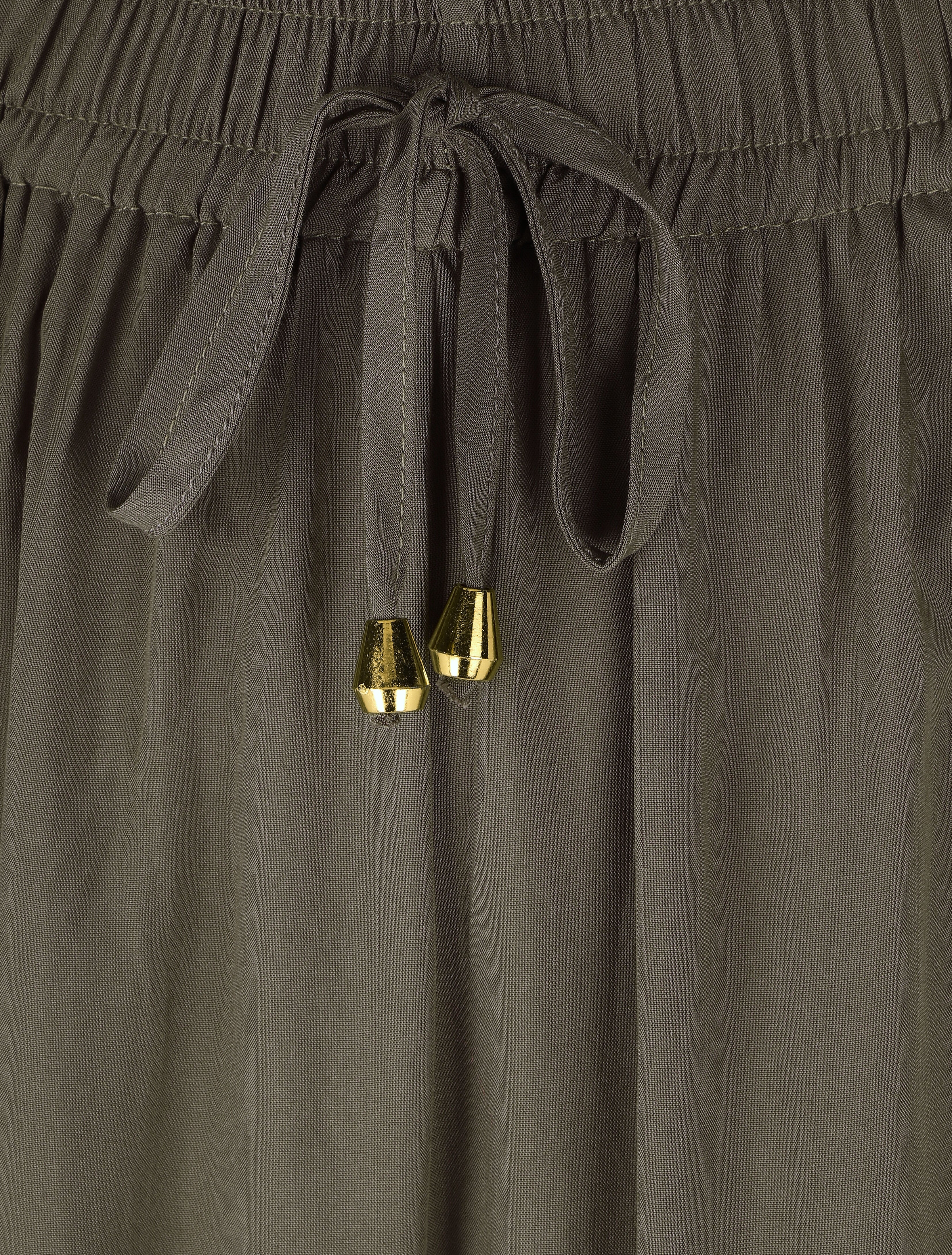 Pantalon ample à taille élastiquée - Kaki - Image 3