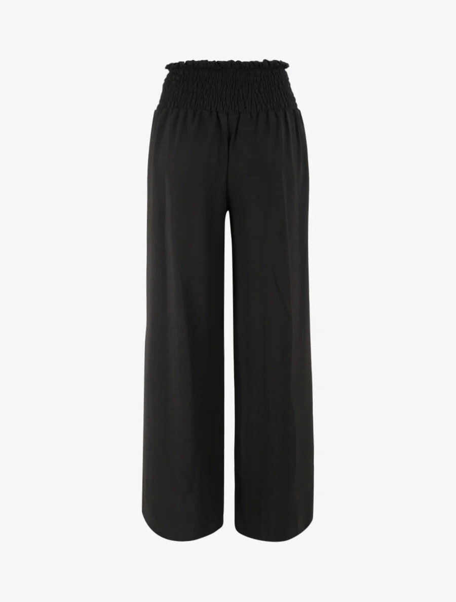 Pantalon ample à taille élastiquée - Noir - Image 2