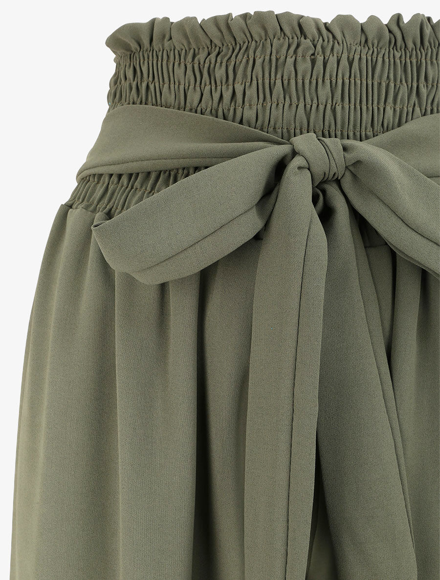 Pantalon ample à taille élastiquée - Kaki - Image 3