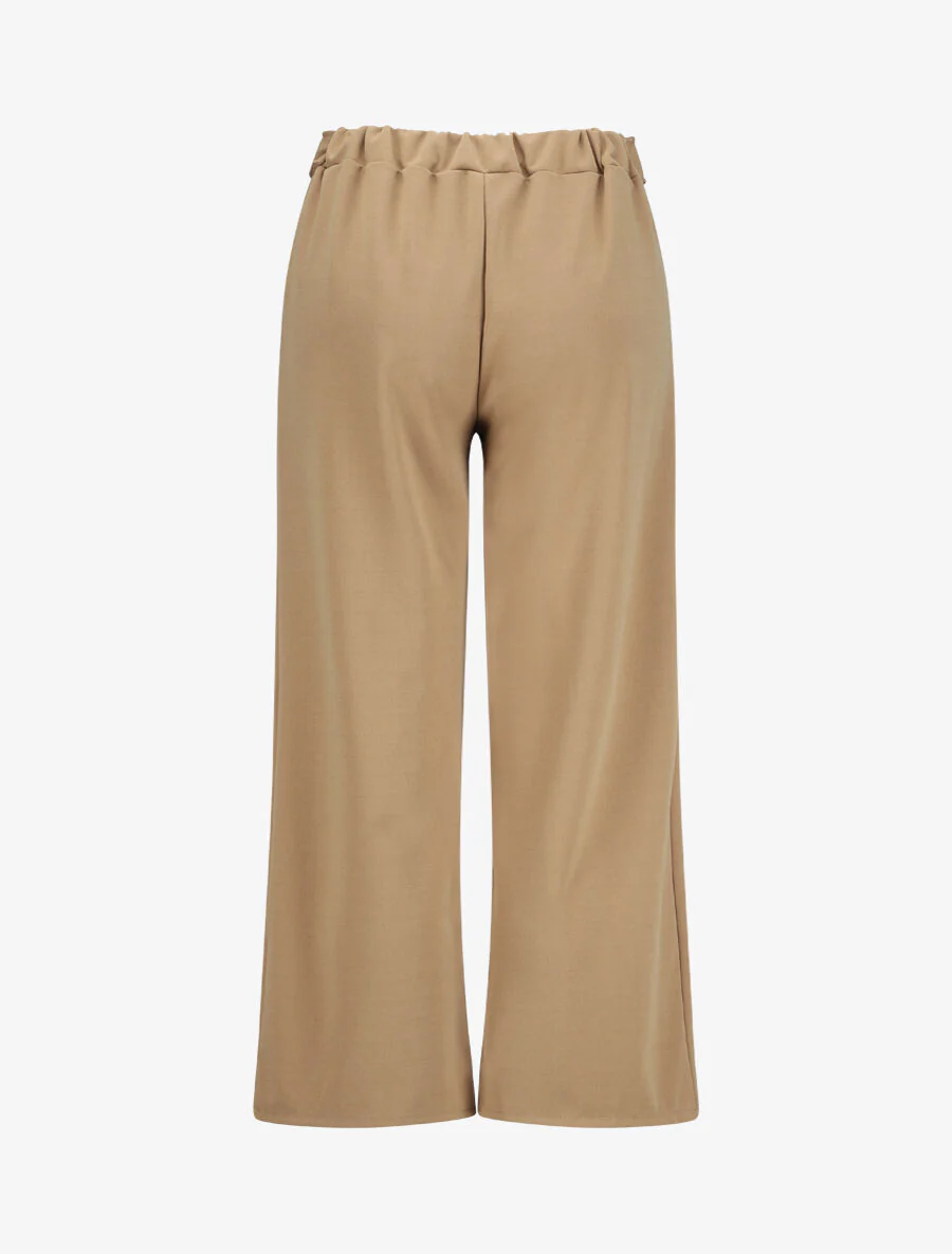 Pantalon ample à taille élastiquée - Camel - Image 2