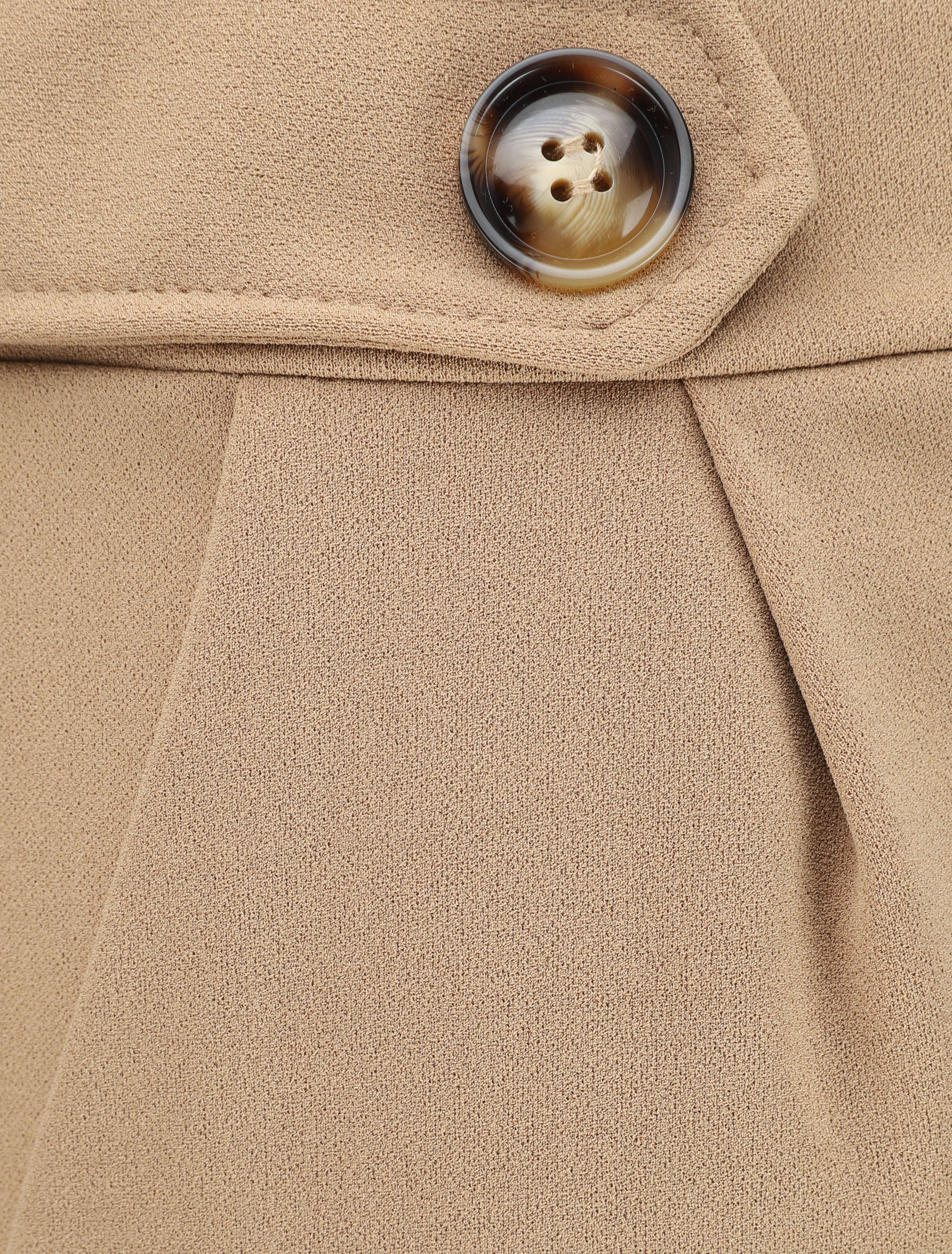 Pantalon ample à taille élastiquée - Camel - Image 3
