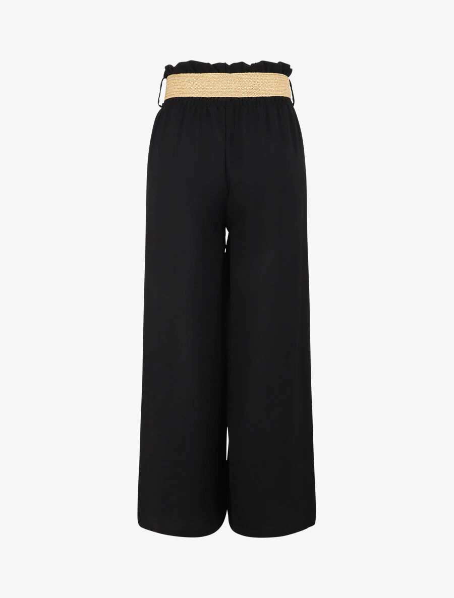 Pantalon ample à taille élastiquée - Noir - Image 2