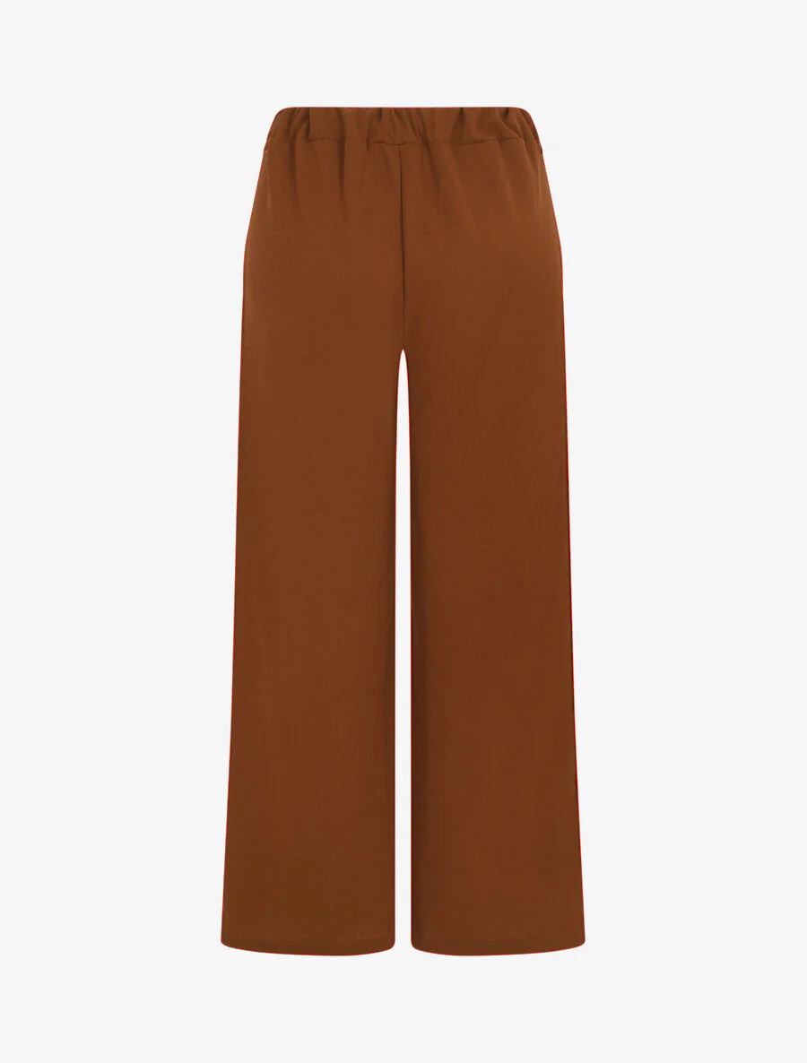 Pantalon ample à taille élastiquée - Camel - Image 2