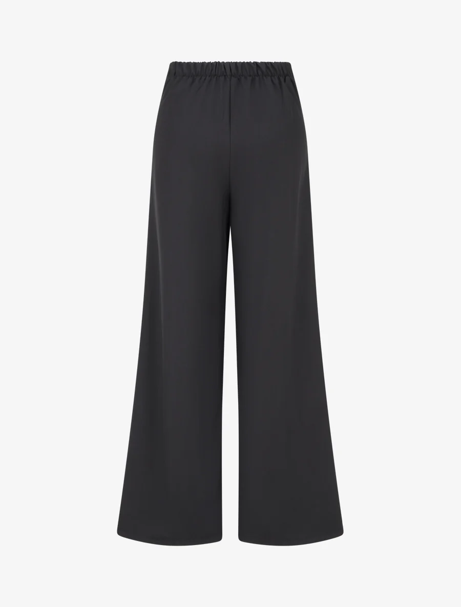 Pantalon ample à taille haute à boucle fantaisie - Noir - Image 2