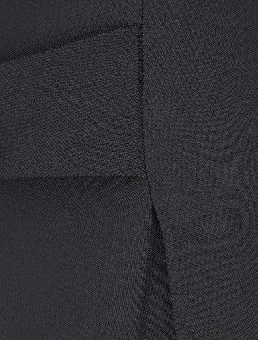 Pantalon ample à taille haute à boucle fantaisie - Noir - Image 3