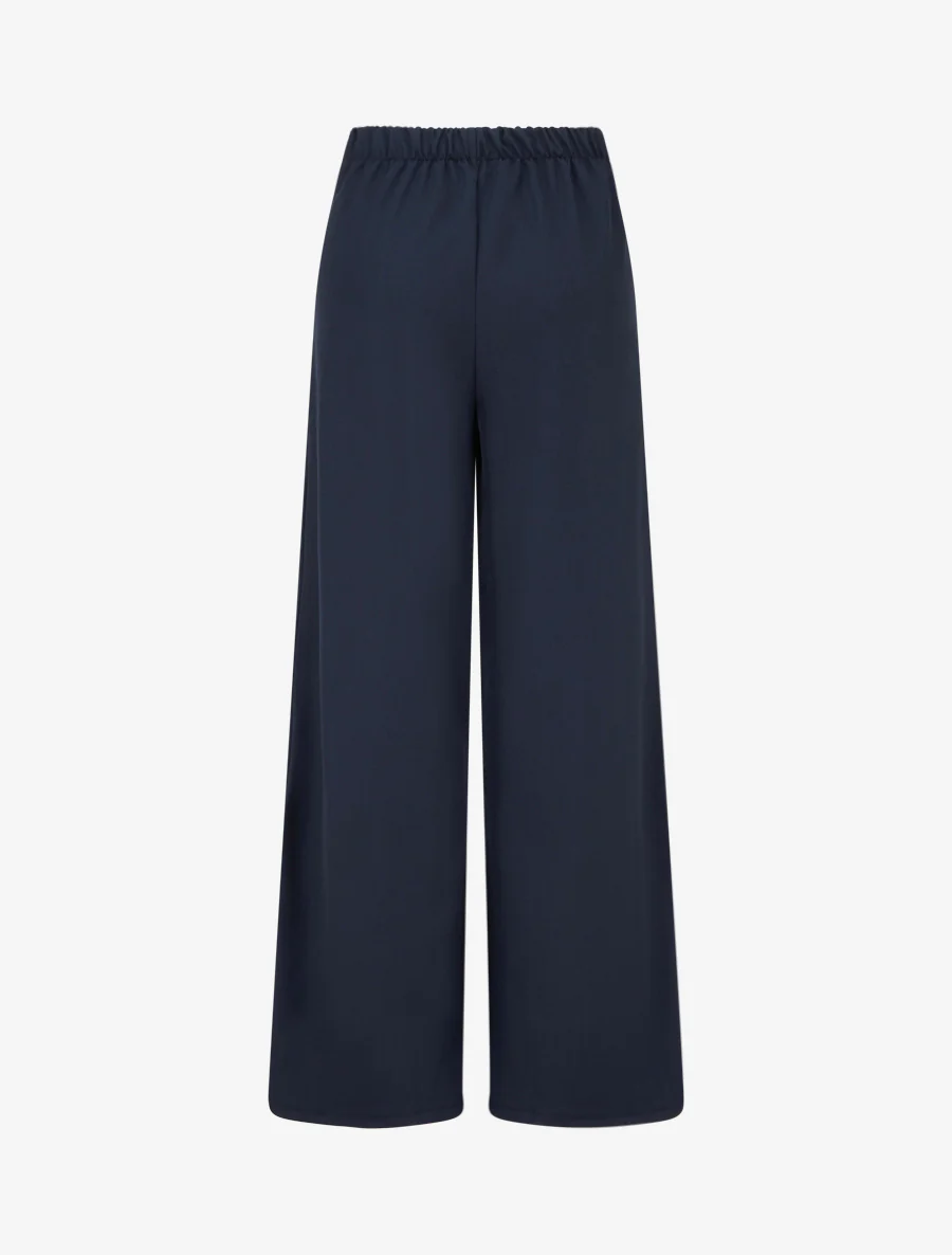 Pantalon ample à taille haute à boucle fantaisie - Marine - Image 2
