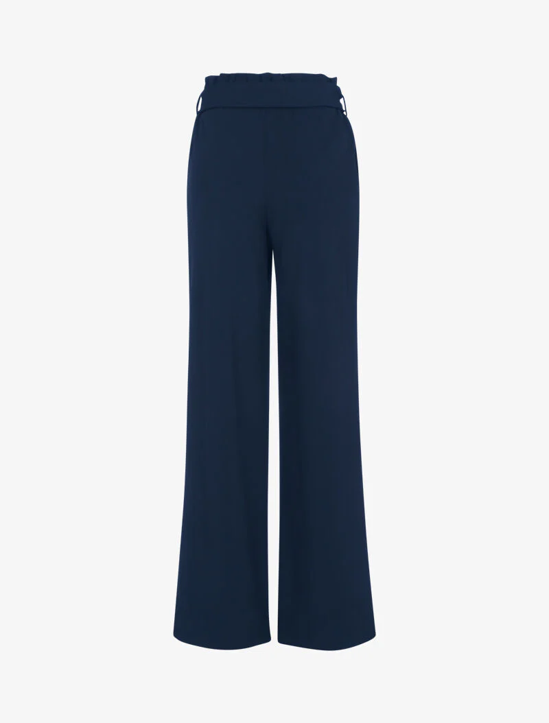 Pantalon ample à taille volantée - marine - Image 2