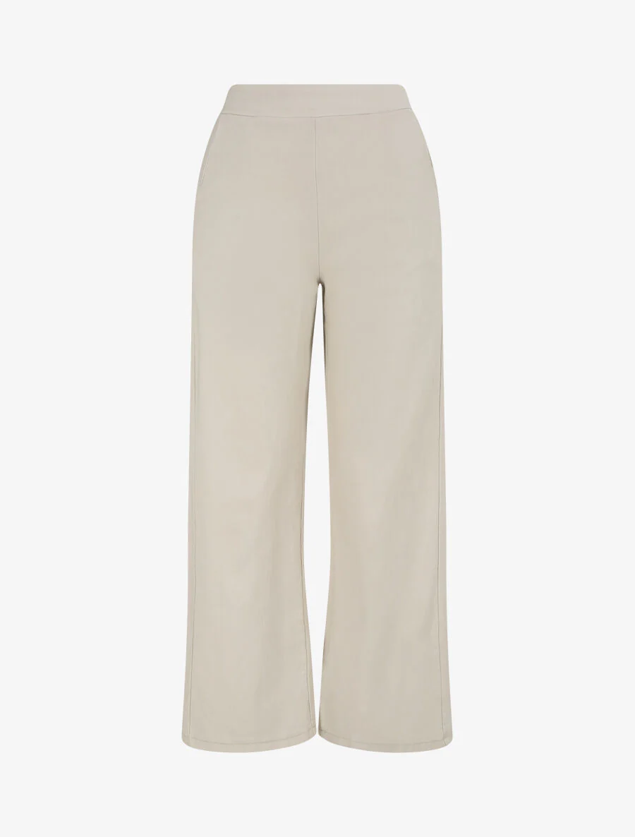 Pantalon ample coupe droite - Beige