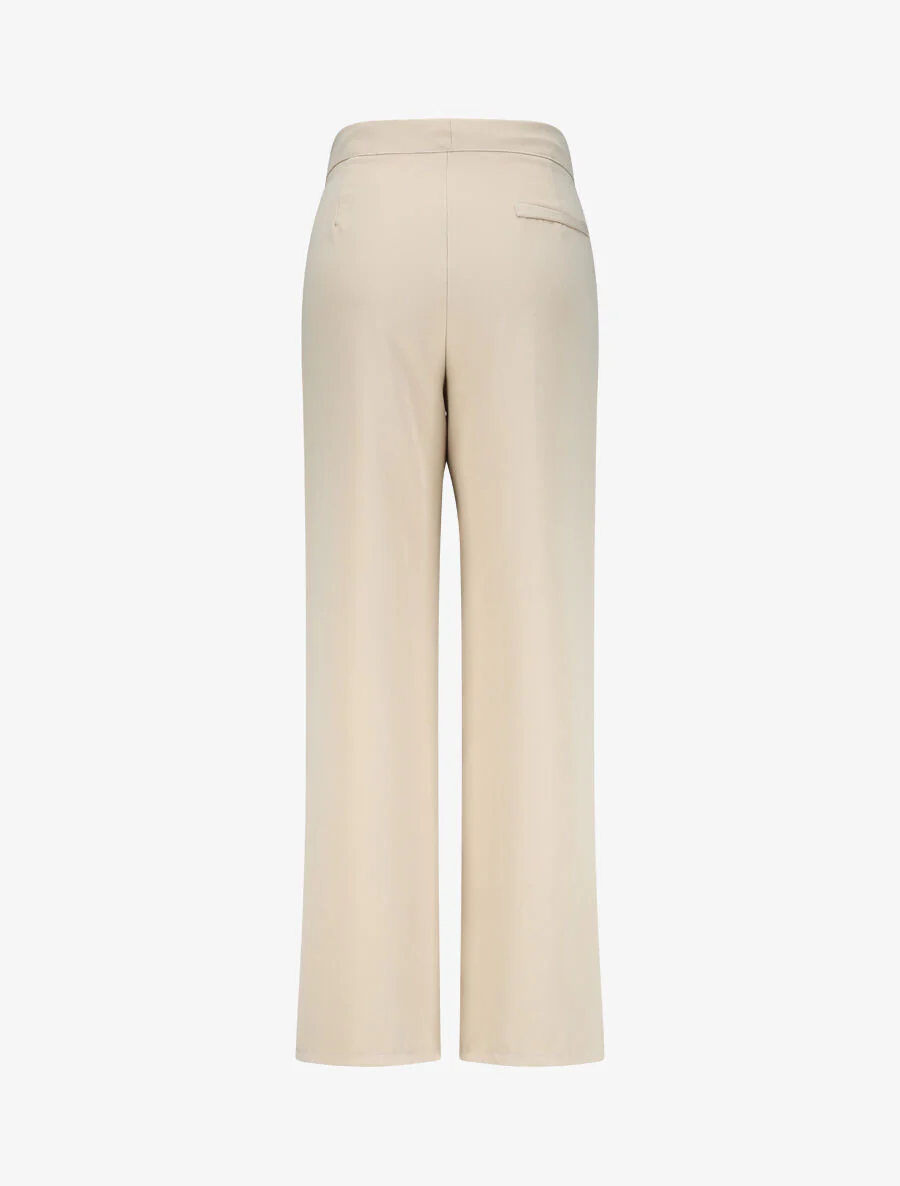 Pantalon ample coupe droite - Beige - Image 2