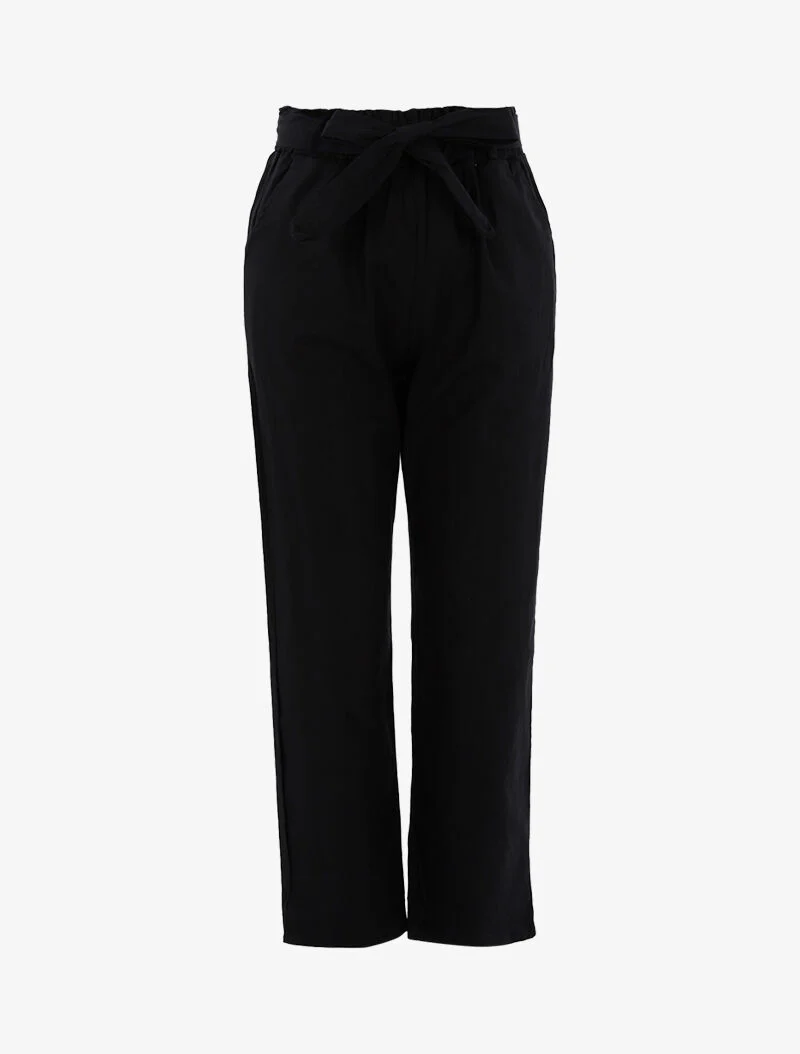 Pantalon ample effet toile - noir