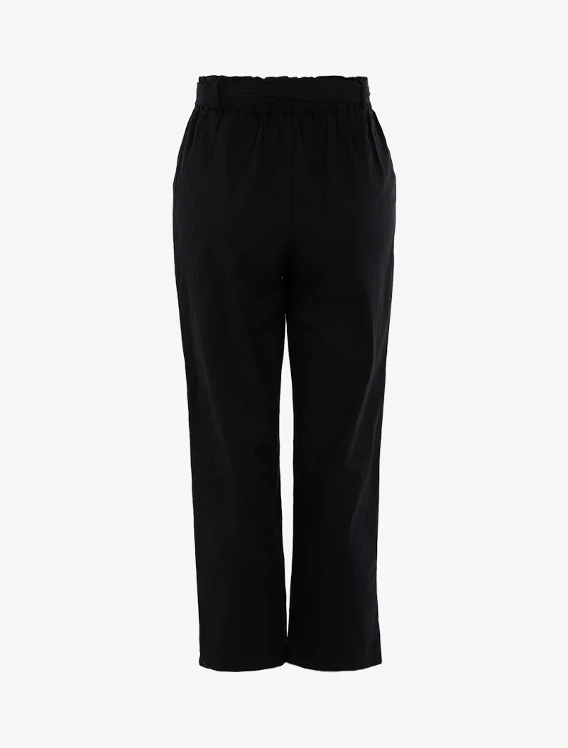 Pantalon ample effet toile - noir - Image 2