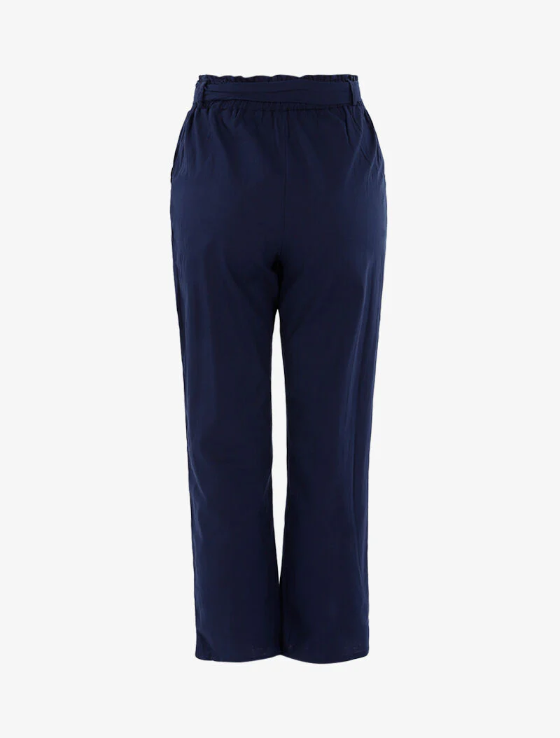Pantalon ample effet toile - bleu indigo - Image 2
