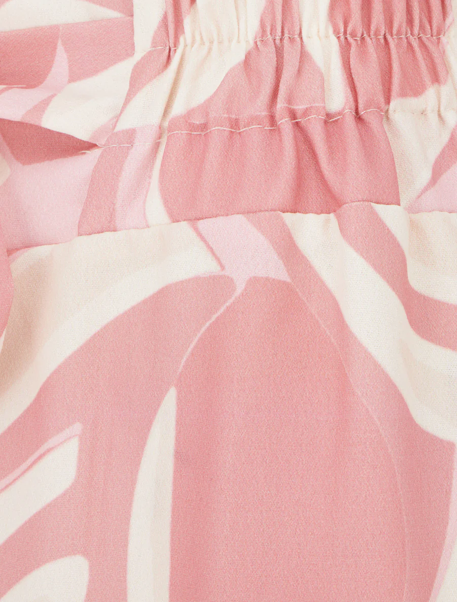 Pantalon ample imprimé graphique - Rose - Image 3