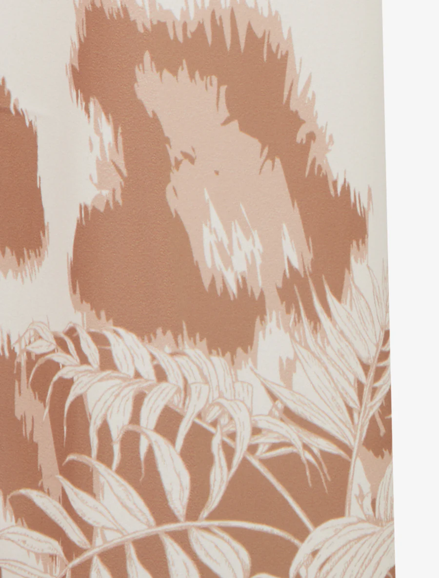 Pantalon ample imprimé léopard fantaisie - Camel - Image 3