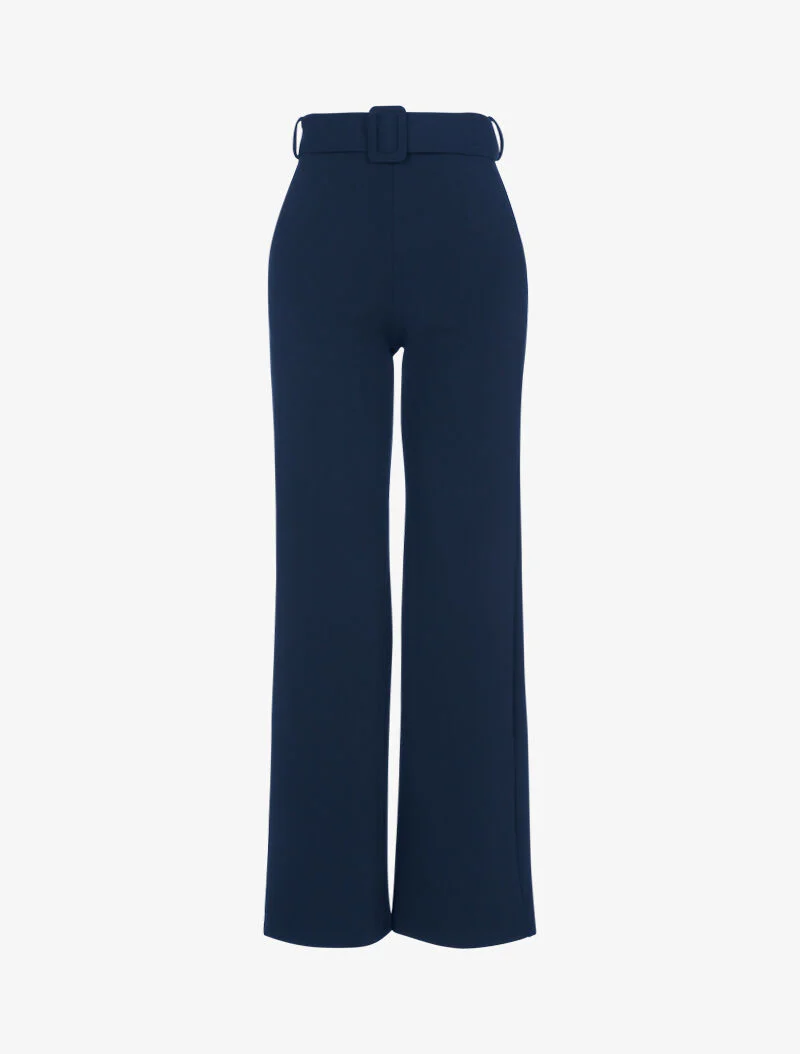 Pantalon ample uni - marine