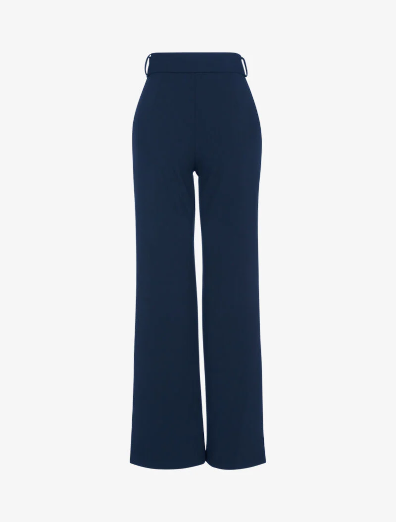 Pantalon ample uni - marine - Image 2
