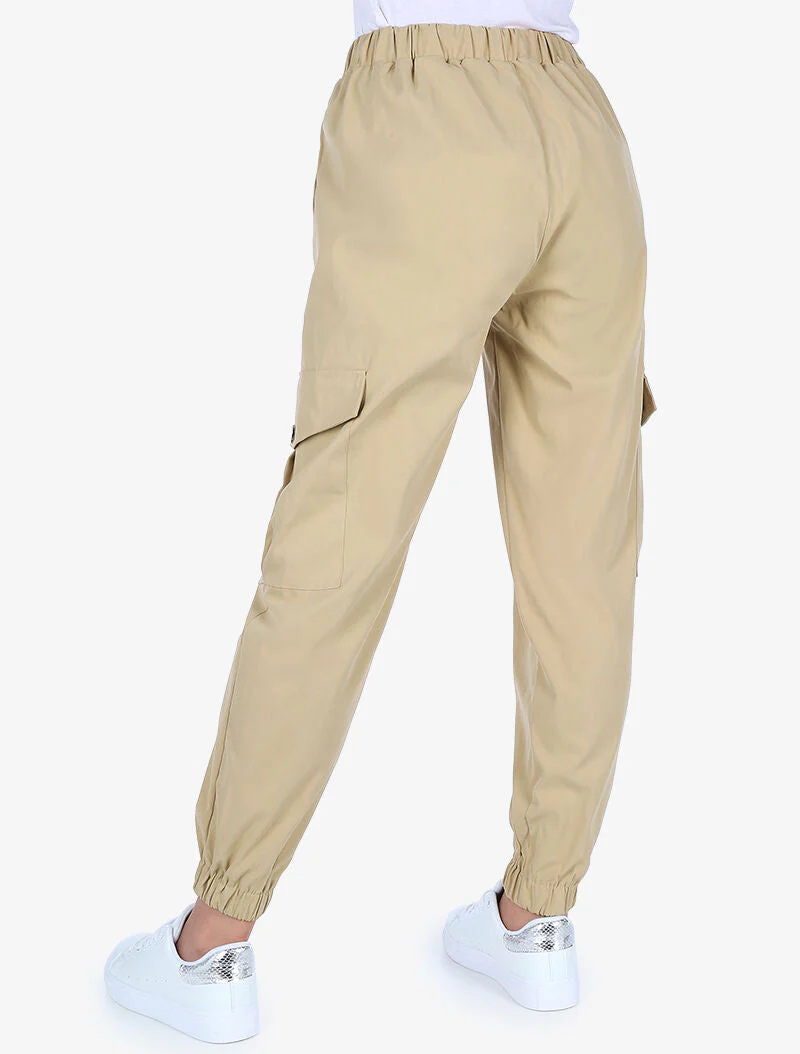 Pantalon cargo 7/8 - beige - Image 2