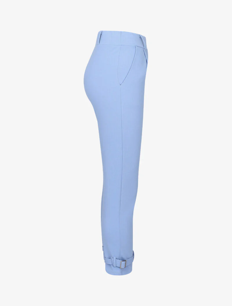 Pantalon carotte à bords stylisés - bleu ciel - Image 5