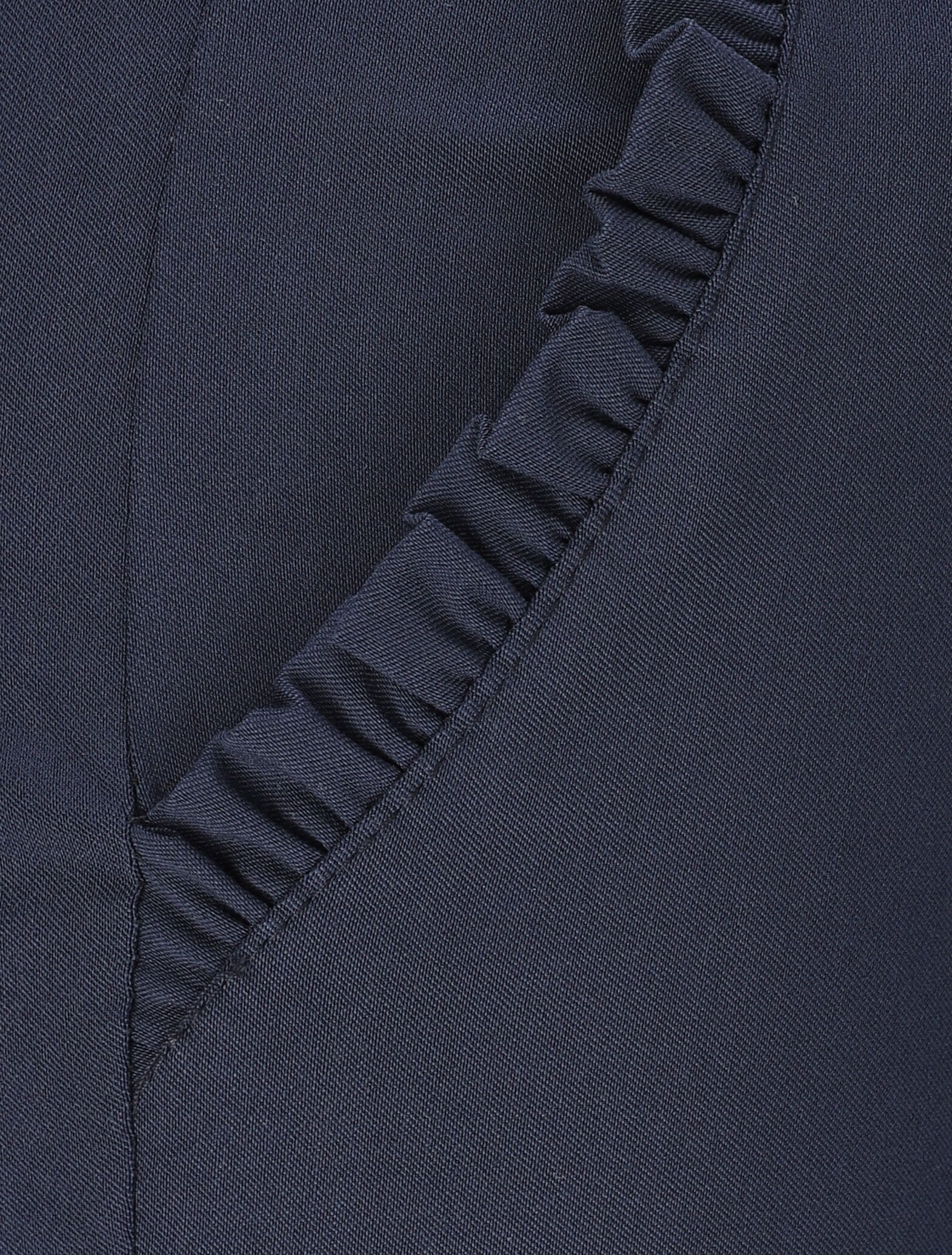 Pantalon chino droit à poches volantées - Marine - Image 3
