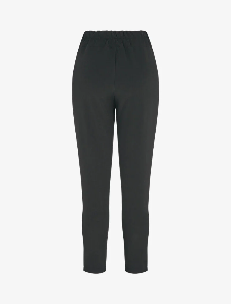 Pantalon coupe carotte à ceinture intégrée - Noir - Image 2