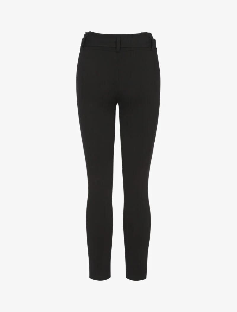 Pantalon coupe carotte ceinturé - noir - Image 2