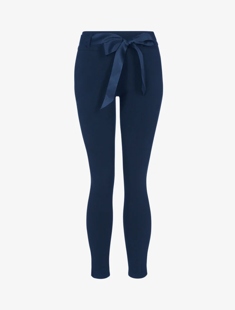 Pantalon coupe carotte uni - marine