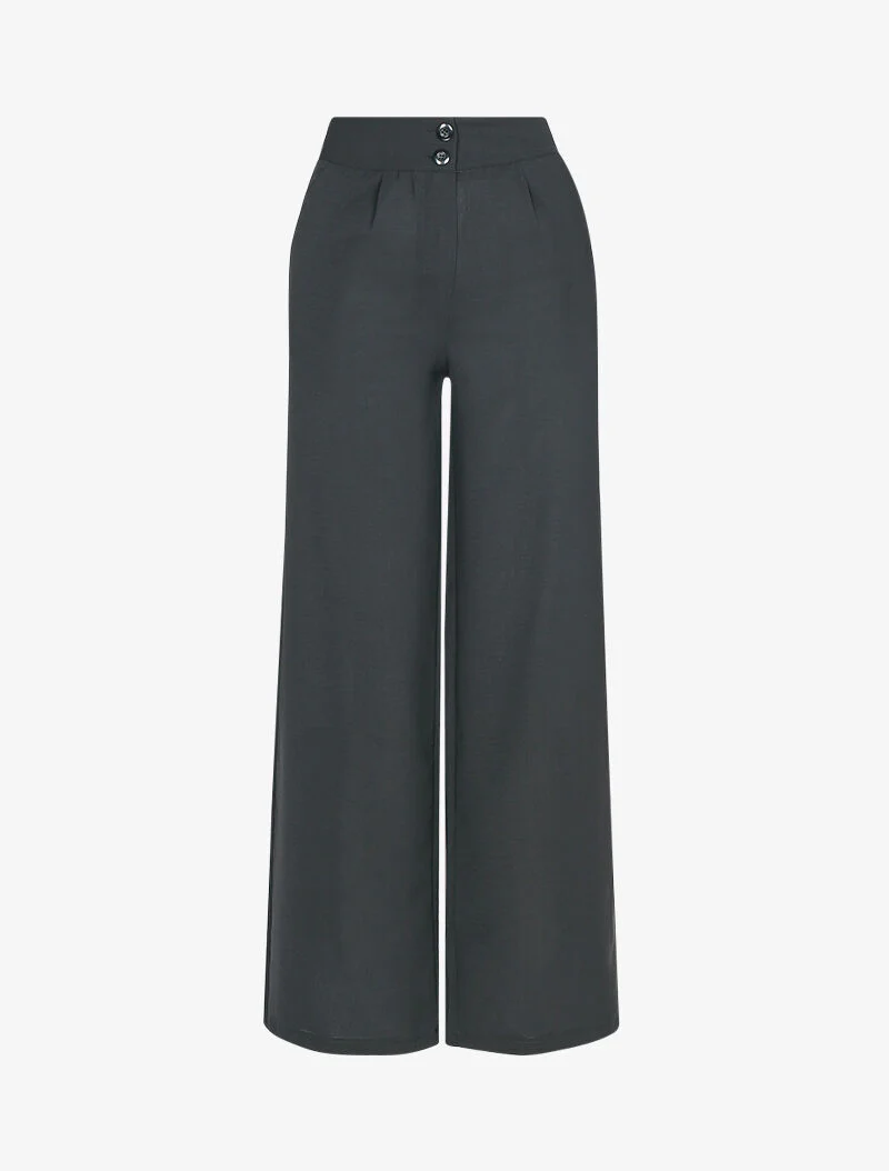 Pantalon coupe droite ample - noir