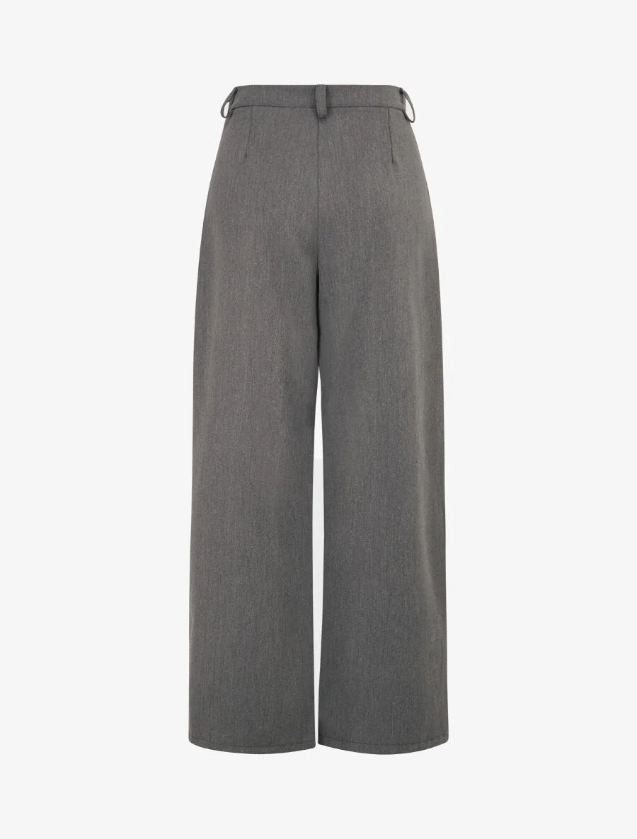Pantalon de tailleur coupe droite - Gris foncé - Image 2
