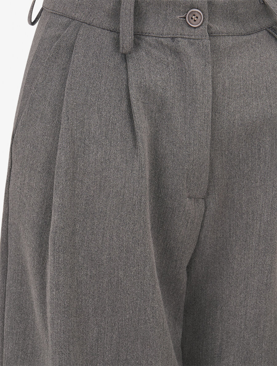 Pantalon de tailleur coupe droite - Gris foncé - Image 3