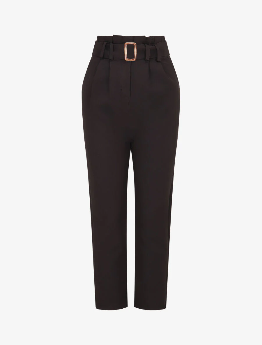 Pantalon de tailleur paperbag - Noir