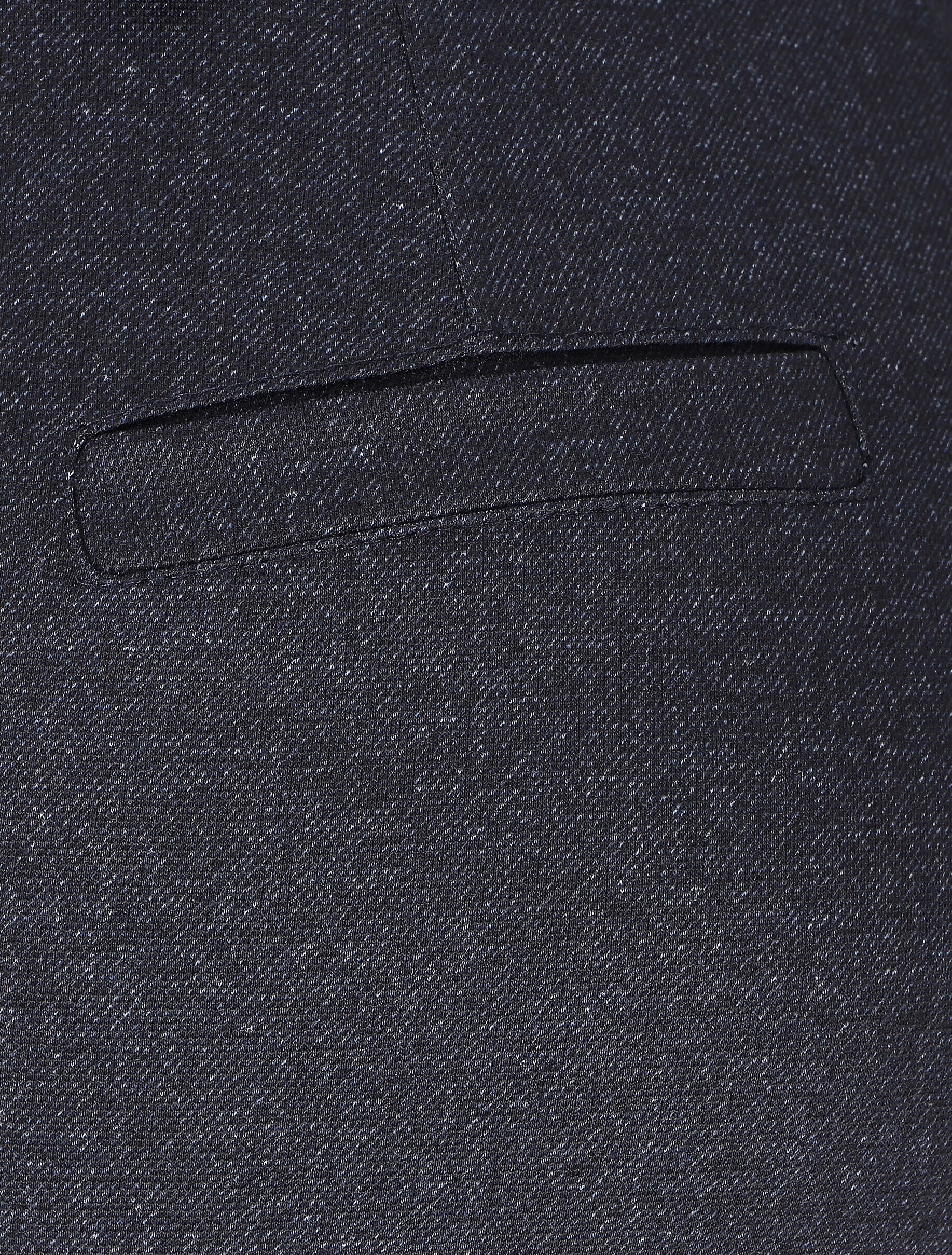 Pantalon droit à bords retroussés - Marine - Image 3